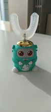 Cepillo de dientes eléctrico con patrón de dibujos animados para niños, con cabezal de repuesto suave, nuevo