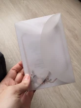 40 unids/lote Semi-transparente de papel de ácido sulfúrico sobres para DIY tarjeta postal tarjeta/tarjeta de invitación de la boda de embalaje de regalo