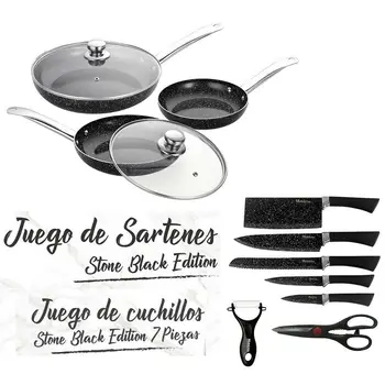 

3's GAME PANS 2 caps KNIVES scissors black COLOR fit STONE OVEN