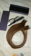 ShowCoco cinta rubia en extensión, 100% cabello humano Natural cinta adhesiva Remy hecha a máquina 20/40 uds, cinta en cabello humano