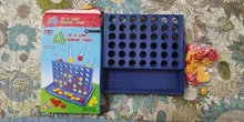 Juego de mesa de línea 4 en A para niños, juguetes educativos plegables, puzle