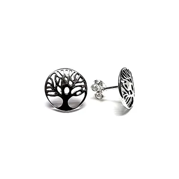 

Sterling silver earrings 925m tree life 12mm. Close pressure women