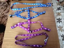 Paw Print Small Dog Harness and Leash Soft Nylon Pet Walking Harness Vest For Chihuahua