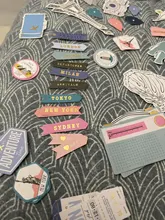 Paper Embellishments Die-Cuts Scrapbooking Journal Craft Foil-Design Printed Ephemera