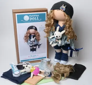 

Set for sewing textile doll Pugovka Doll "Kira"