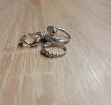 XIYANIKE de Plata de Ley 925 abierto de oro anillos para las mujeres Irregular calado geométrico de la fiesta de cumpleaños de accesorios, regalos, joyería