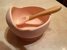 Tazón de silicona para bebé, vajilla impermeable con ventosa, juego de cucharas, sin BPA, platos de alimentación de silicona para juego de cuencos de bebé