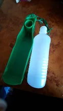 Botella de agua portátil de plástico para perros y mascotas, Bol plegable de viaje al aire libre, alimentador de agua potable, 250ml/500ml