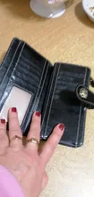 Long Wallet Purses Brown Rfid Black More-Function Large-Capacity Genuine-Leather Women