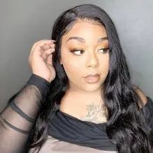 Peluca de cabello humano ondulado de 13x4 para mujeres negras, postizo de encaje Frontal suizo de 30 y 32 pulgadas de largo, sin pegamento, brasileño