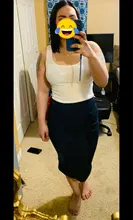 Falda ceñida para mujer, falda elástica con abertura, media pantorrilla, ajustada, de punto, Otoño e Invierno