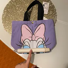 Lindo Disney de tendencia de moda bolsos de Mickey Mouse casual pequeño bolso mickey Minnie Portátil Bolsa de lona esposas bolsa de almuerzo bolsa de caja