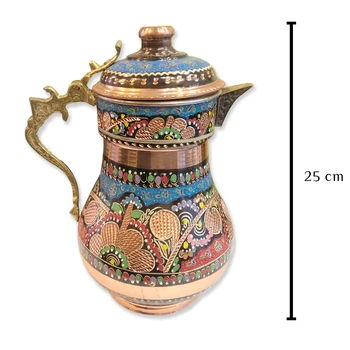 

Handmade Copper Jug ​​with ottoman motif water drink high quality gift
