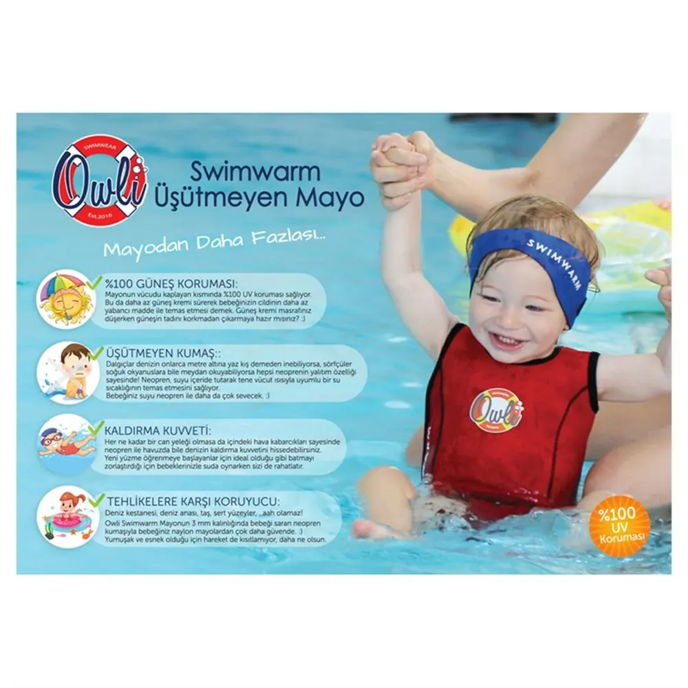 

Owli Baby Swimwear, 6-12 Months, 7-12 kg, Yellow, Neoprene Fabric, prevents Heat Loss in Water, Swimming Makes Learning Easie
