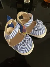 Zapatos de verano para niños y recién nacidos, zapatillas de cuna suaves para bebés, antideslizante con lazo a rayas, 0 a 18 m, 2019