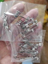 Broche de seguridad de alta calidad, 10 uds., 2,4 cm de longitud, para barra trasera, soporte de insignia, alfileres, joyería DIY