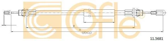 Трос Стояночного Тормоза Ford: Transit Rwd Cab 07 1028/805 Mm Cofle арт. 11.5681