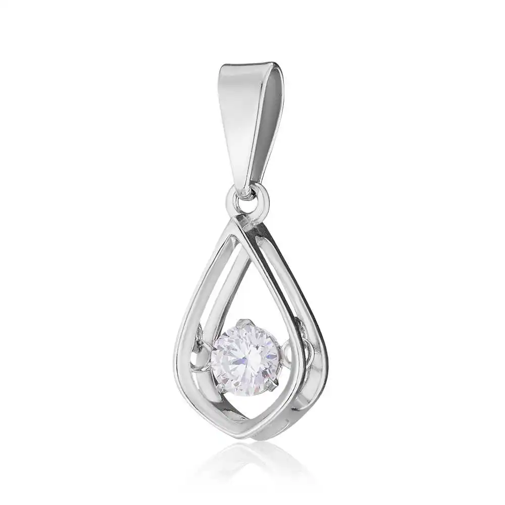 Pendant Silver with танцующими качающимися cubic zirconia item No. 2138885/9 | Украшения и аксессуары