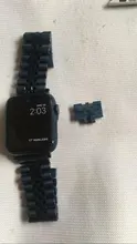 Correa de acero inoxidable para Apple Watch, repuesto de pulsera deportiva para iWatch 6, 5, 4, 3, 40mm, 44mm, 38mm, 42mm