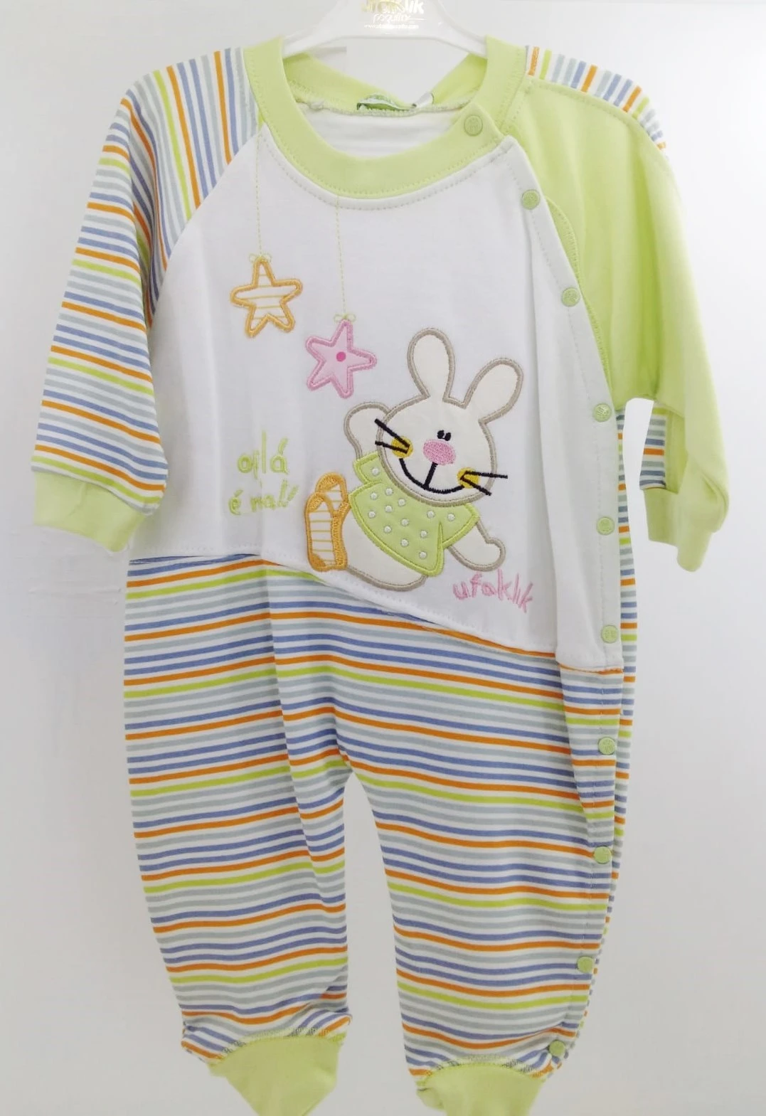 Yellow Green Stripe Rabbit Pattern Munchkin Bebe Palmgren 3 6 Month Male Baby Patikli Berelitulum Aliexpress