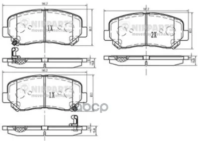 Колодки Тормозные Mazda Cx-5 11- Передние Nipparts N3603073 Nipparts арт. N3603073