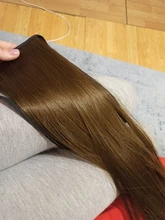 Eunice-coletero largo y recto con Clip en la cola, postizo con horquillas, extensiones de cabello sintético