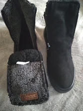 Botas de nieve con cremallera para mujer, zapatos cálidos de felpa para invierno, a la moda, tobilleras de marca, 2020