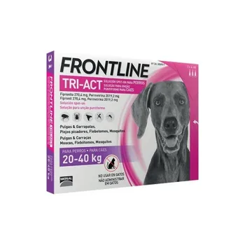 

Frontline Tri-Act dogs de20-40 kg 3 pipettes. Anti-parasitic pipettes for dogs