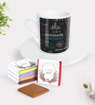 

Personalized Math Teacher Turkish coffee Cup and Chocolate Gift Seti-11
