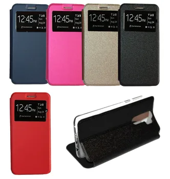 

Stand case for XIAOMI note redmi 8 PRO Book soporte with window window colores Blue, Red, Pink, Black, Gold Tone