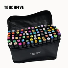 Двойная линия маркер ручка Touchfive кисть маркеры эскизы спиртовые чернила профессиональные художественные маркеры наборы для детей 30 40 60 80 168 цветов