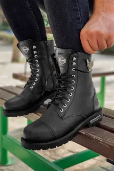 

Autumn Winter Men's Motorcycle Boots Fashion Classic Ankle Boots Military Shoes