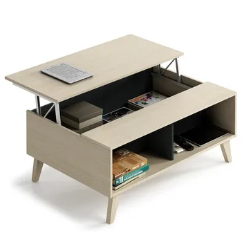 

Coffee table liftable with magazine rack Built-in Oak Color and Anthracite, 100x68x38/48
