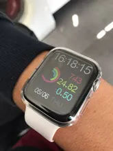 Funda protectora para Apple Watch 5, 4, 3, banda de 44mm, 40mm, 42mm y 38mm, Protector de pantalla de silicona, Protector de pantalla