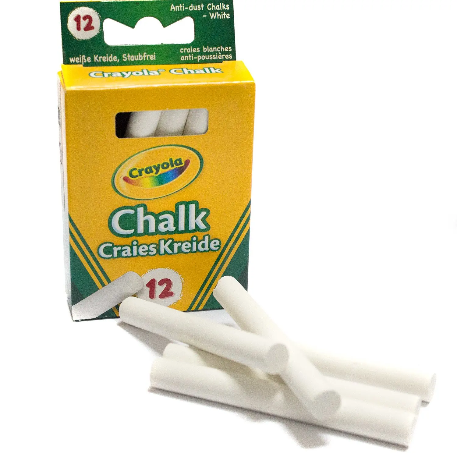 Мелки Crayola неосыпающиеся 12 шт белые