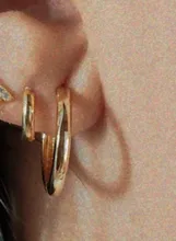 WANTME-Plata de Ley 925 auténtica de estilo minimalista para mujer, hebilla de oreja redonda Bohemia, Punk, Unisex, Rock, accesorios de joyería, pendientes