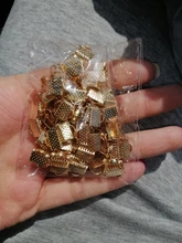 Clips de Metal de 6/8/10/13mm, extremo de engarce plegable sobre cierres, Clips de extremo de cordón, fabricación de joyas DIY, venta al por mayor