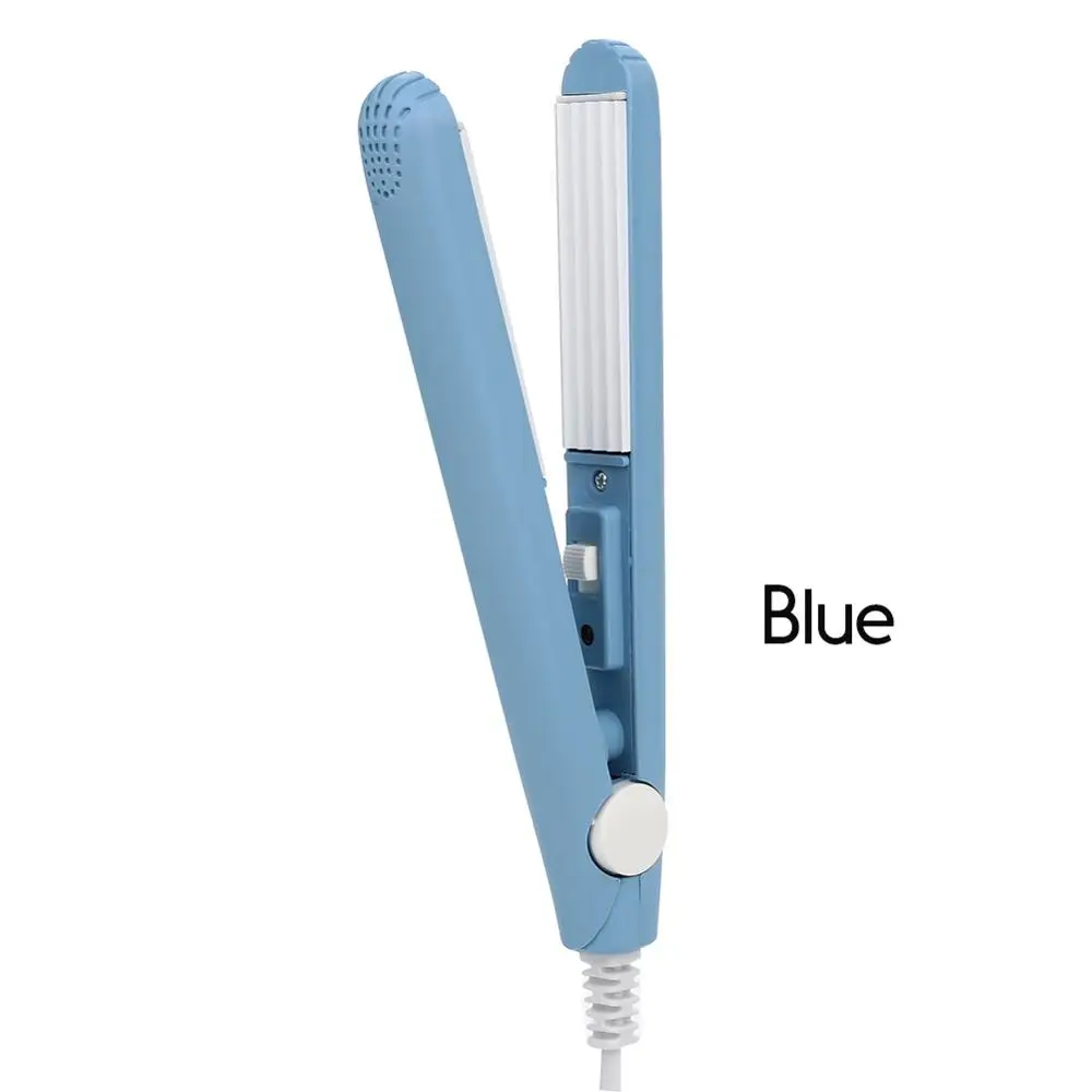 EU plug Blue Новые мини локоны утюжок для выпрямления волос керамический щипцы для завивки кукурузы гофрированные волосы утюжок для укладки инструменты для завивки объема волос ЕС - Цвет: EU plug Blue