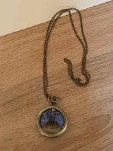 Reloj de bolsillo clásico del Principito para niños y niñas, reloj de cuarzo Vintage de bronce azul, regalos populares