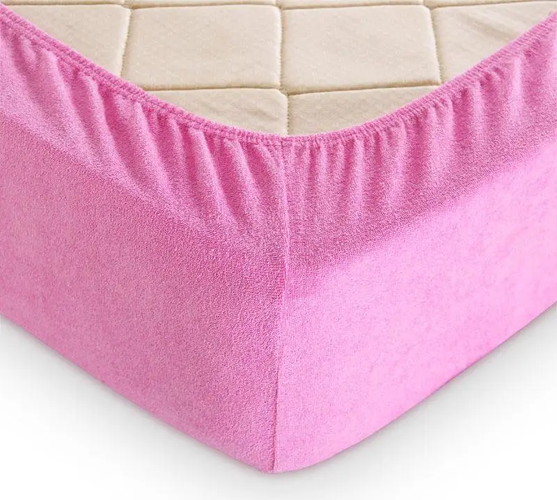 Простыня на резинке махровая &quotТексДизайн&quot Розовый stylish rectangular textile postel quality cover