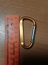 Mosquetón de aleación de aluminio para escalada al aire libre, hebilla en forma de D, llavero de supervivencia, gancho de escalada, hebilla de mochila, 1 ud.