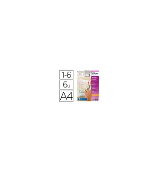 

AVERY polypropylene DIN A4 separator printable 6 tabs
