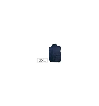 

DELTAPLUS vest multi-pocket zip waist elastic COLOR blue Orange size 3XL