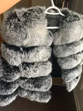 De invierno de la moda de cuero cálida capa natural abrigo de piel de zorro chaqueta de piel auténtica de zorro de invierno grueso abrigo cálido