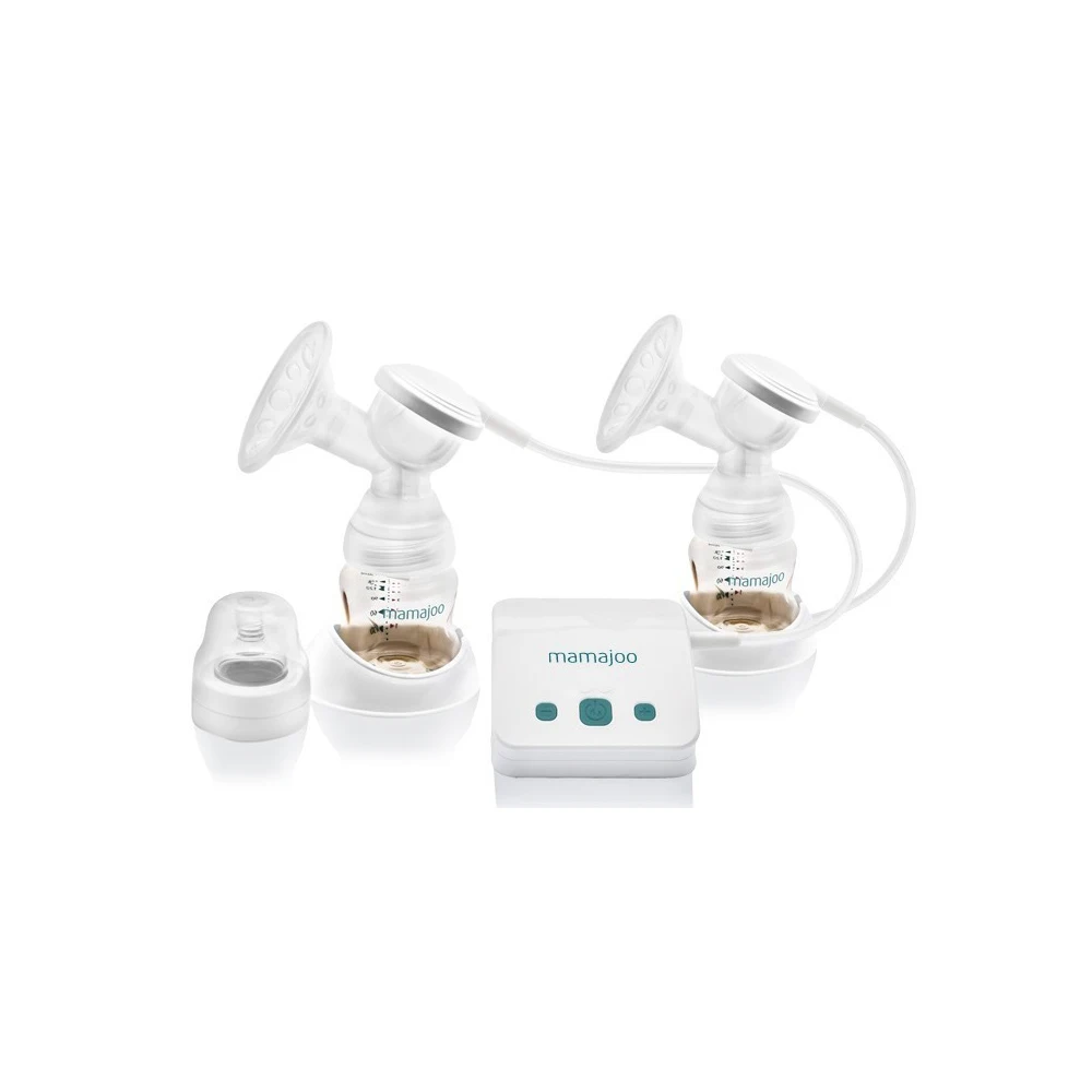 

Mamajoo Electronic USB Double Breast Pump and Gold Feeding Bottle, 150 ml, Breast Pad, Healthy, safe, Easy to Clean, Baby Healt