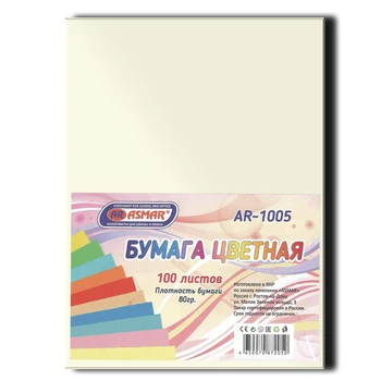 

Paper color double-sided tinted A4 100 sheets (color-cream)