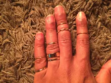 17KM-Conjunto de anillos de cadena de ancho de oro Punk para mujer y niña, sortijas finas irregulares para dedo, regalo, joyería para fiesta 2021