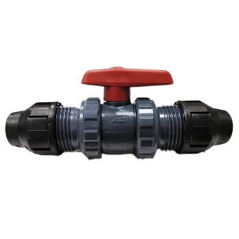 

Válvula PVC fitting. 20mm|Enlace de polietileno que incluye llave central para apertura de riego manual.