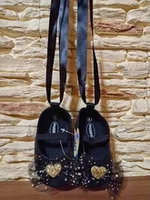 La princesa encantadora niño zapatos para bebé, niña y niño cuna zapatos 4 estilo lazo con lentejuelas Floral deslizamiento en cinturón de encaje zapatos de bebé 0-18M