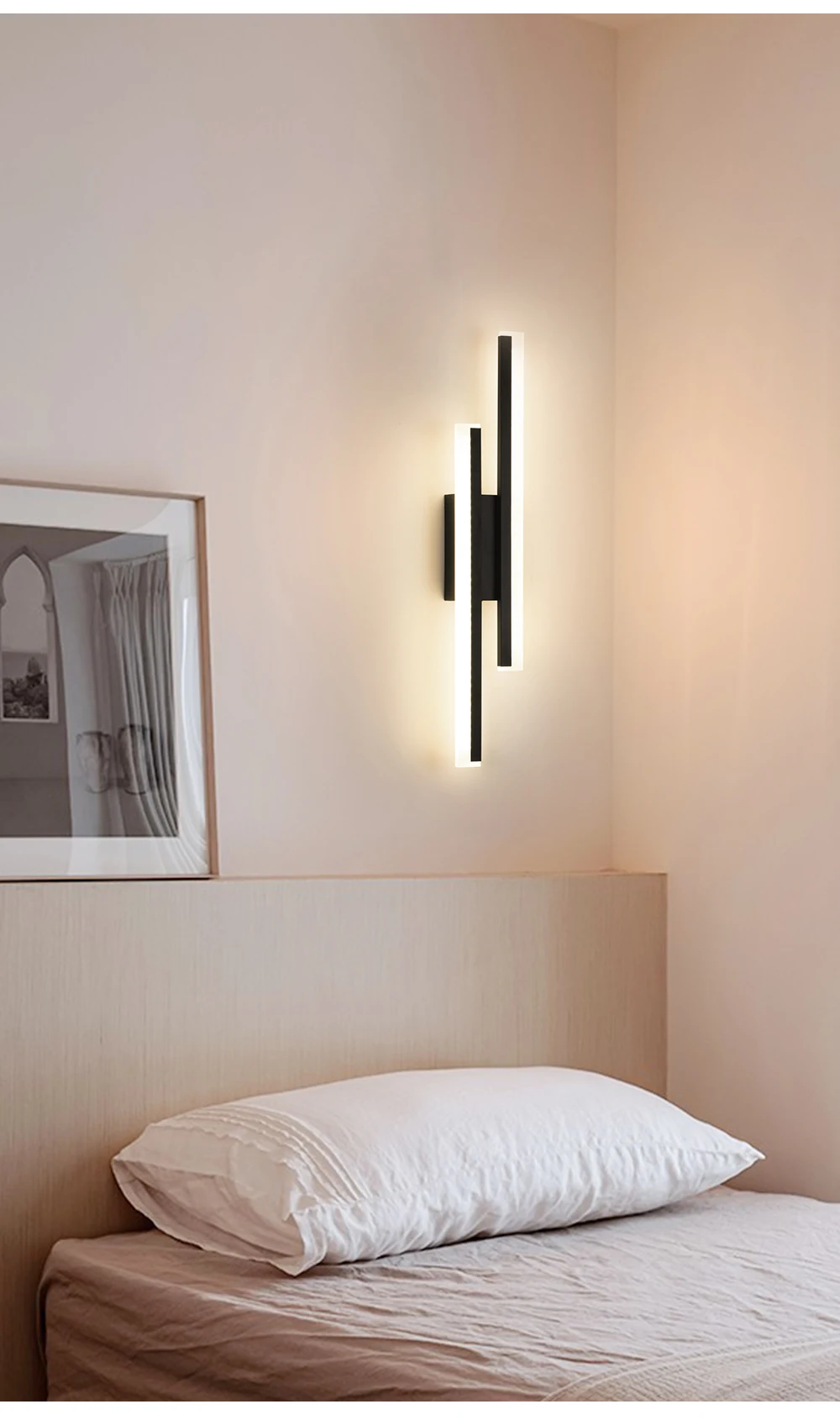 bedside wall lights Modern LED Wall Light 12W AC 90-260v Indoor Wall Lamp  Black Wall Sconces Interior Lighting for Living Room Bedroom Bedside wall lamps for living room